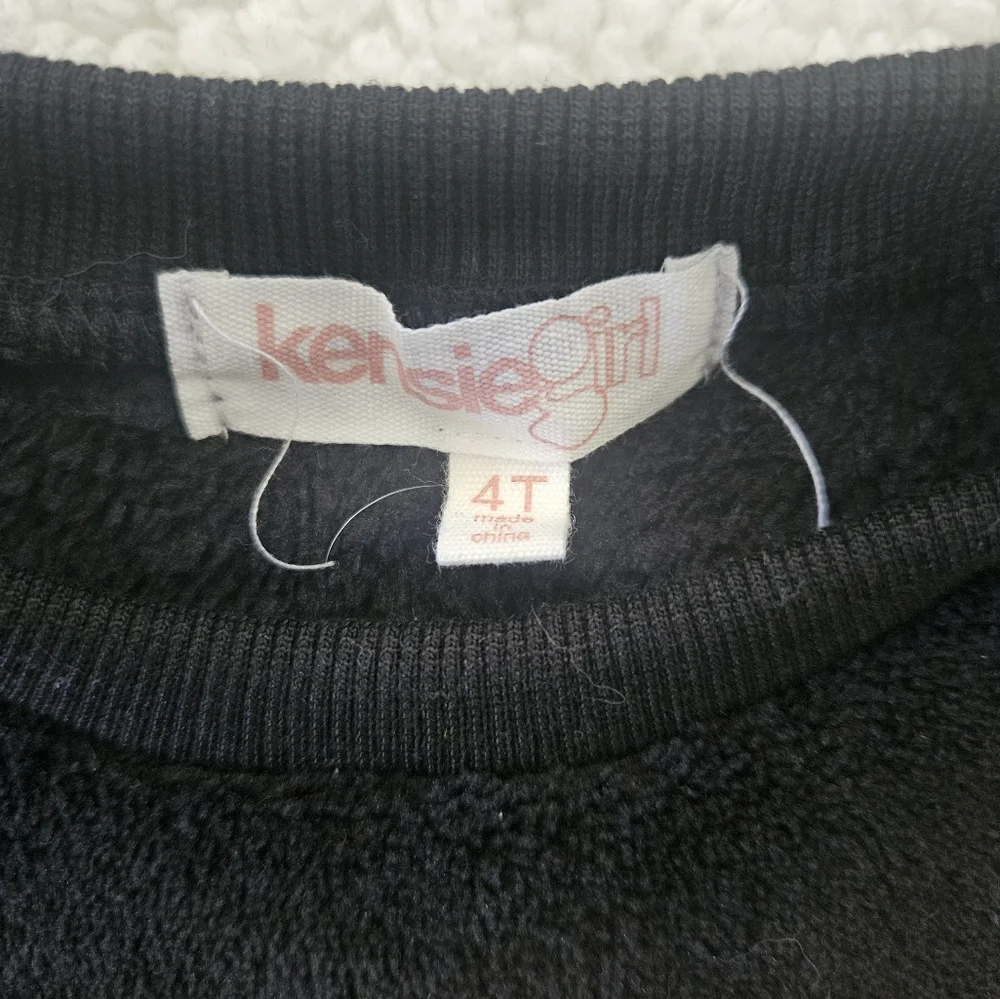 Kensie Girl black pumpkin sweater and orange & black polka dot pants size 4T‎